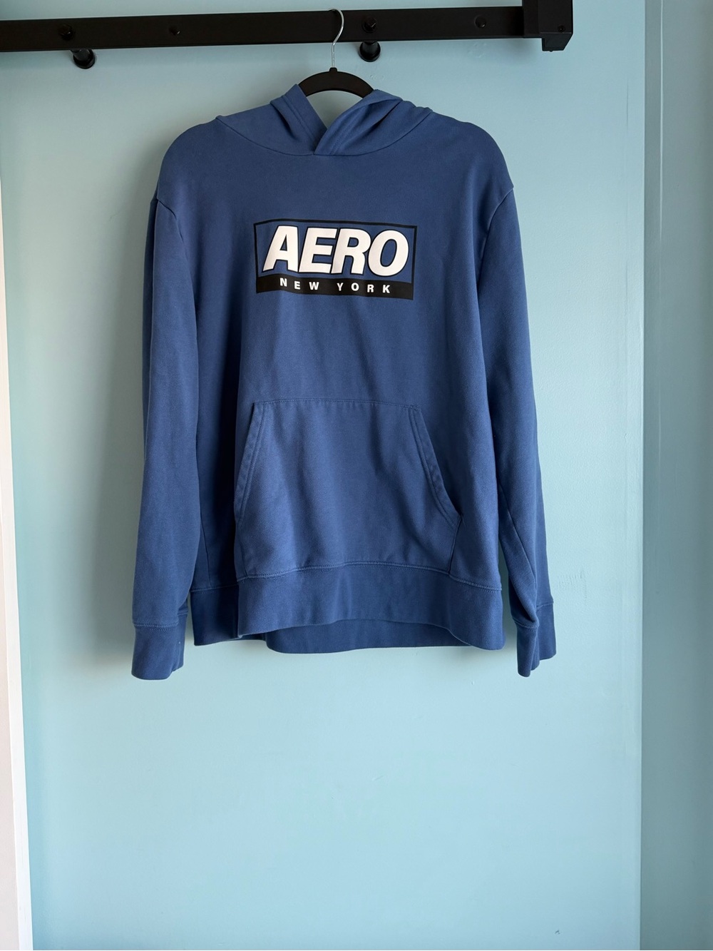 Aeropostale AERO New York Blue Pullover Hoodie Size Large